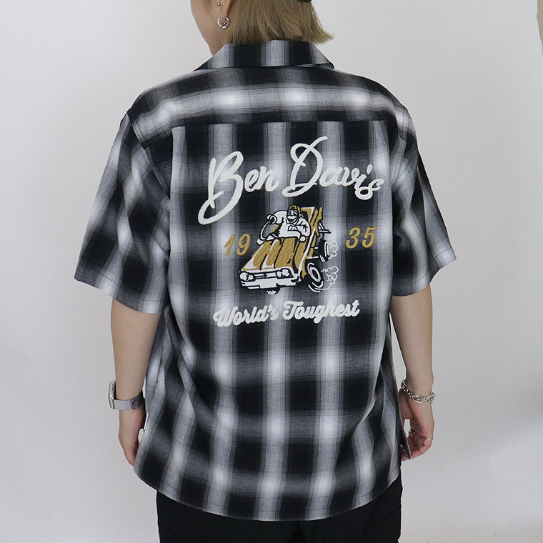 【BEN DAVIS】DRIVE EMB PLAID O/C SHIRT