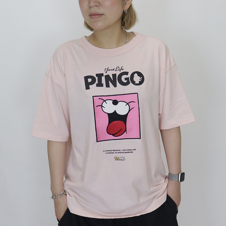 SALE【ZIZONE】PINGO FACE 刺繍半袖Tシャツ