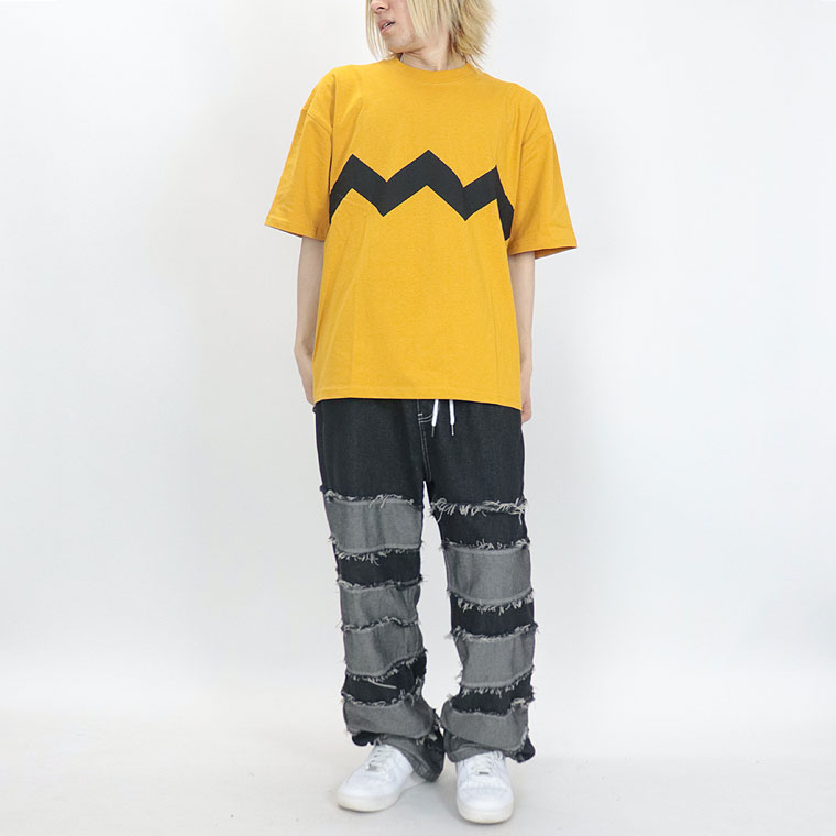 ジャイアン人気爆発【ジャイアン/ドラえもん】サガラ刺繍/半袖Tシャツ