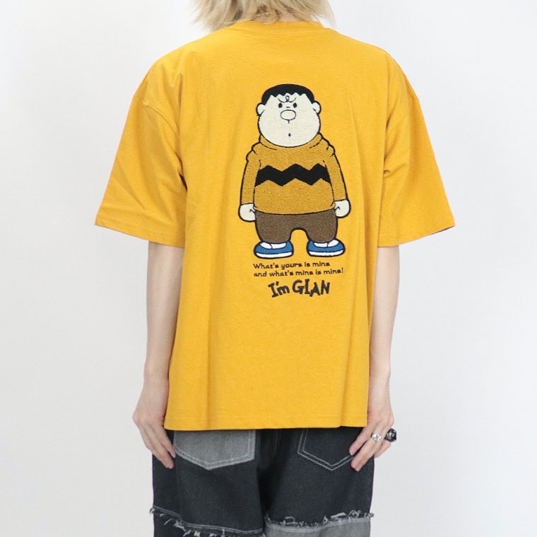 ジャイアン人気爆発【ジャイアン/ドラえもん】サガラ刺繍/半袖T