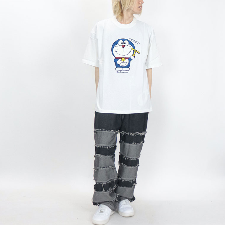 ジャイアン人気爆発【ジャイアン/ドラえもん】サガラ刺繍/半袖Ｔシャツ (ペアルック・アメカジ系)