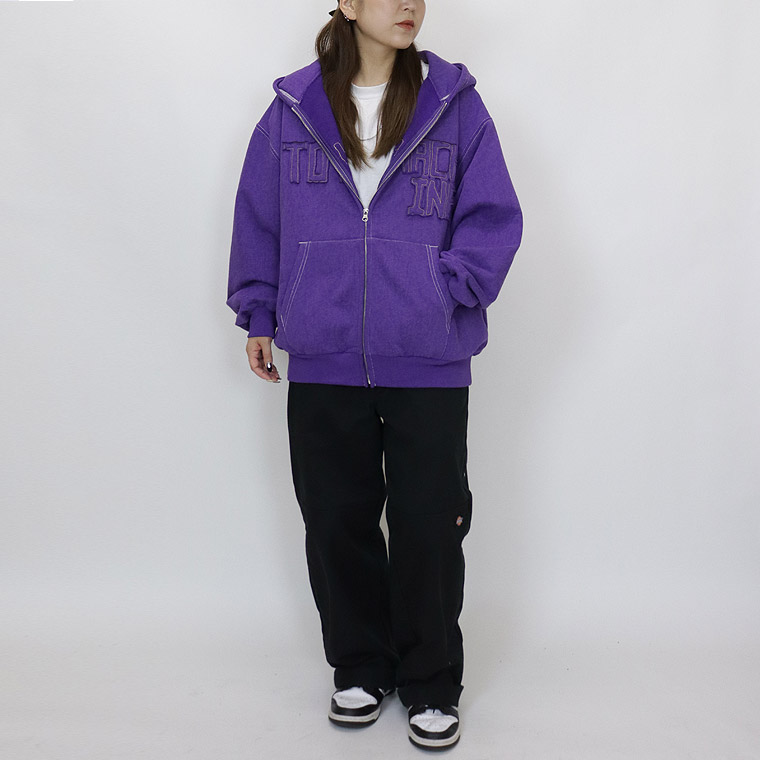 【TOY MACHINE】PIGMENT SWEAT ZIP PARKA