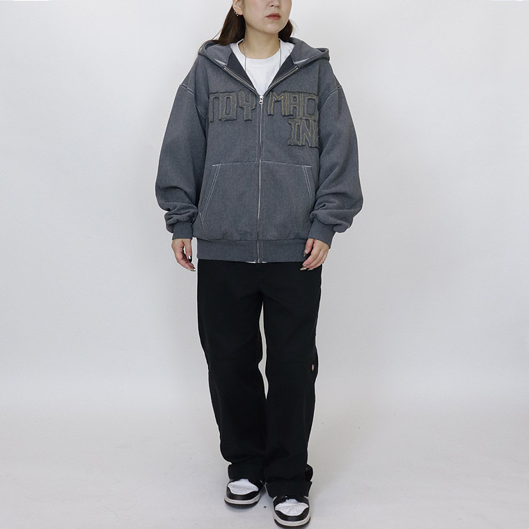 【TOY MACHINE】PIGMENT SWEAT ZIP PARKA