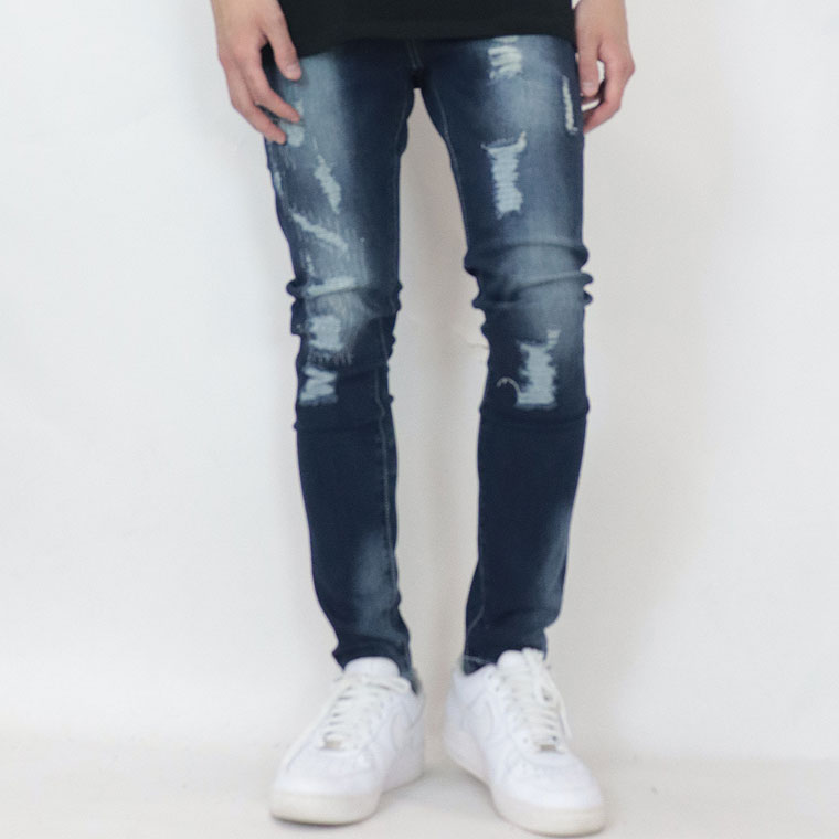 リペアスキニーデニムパンツ