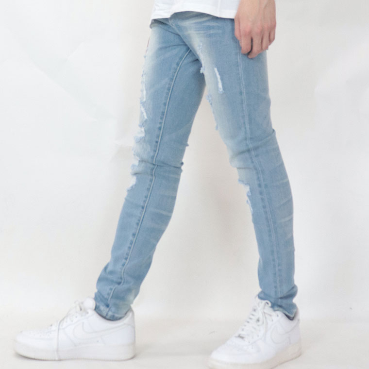 リペアスキニーデニムパンツ