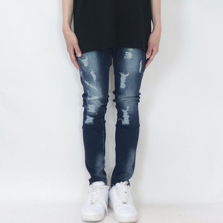 リペアスキニーデニムパンツ