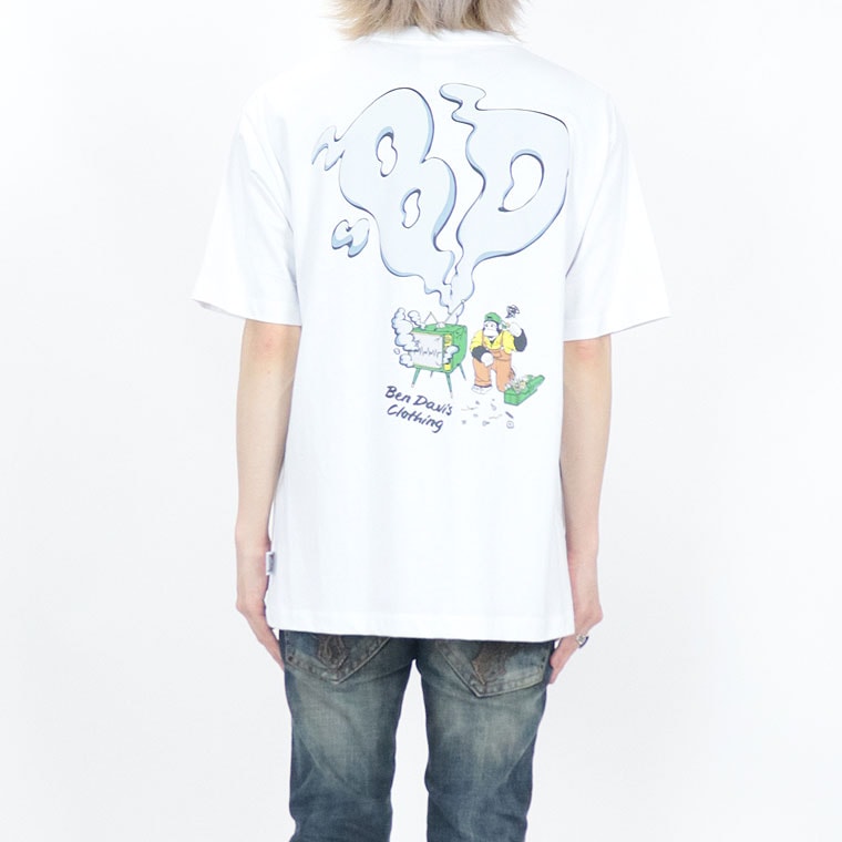 夏物新作【BEN DAVIS(ベンデイビス)】発泡スモーキングTV/半袖Tシャツ (ペアルック・アメカジ系)