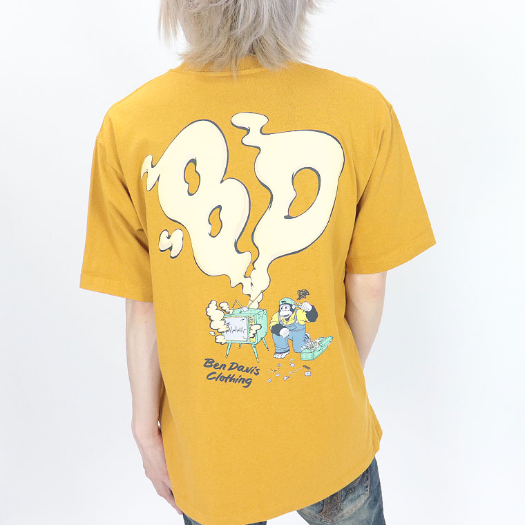 夏物新作【BEN DAVIS(ベンデイビス)】発泡スモーキングTV/半袖Tシャツ (ペアルック・アメカジ系)