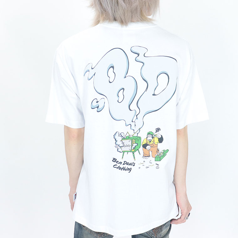 夏物新作【BEN DAVIS(ベンデイビス)】発泡スモーキングTV/半袖Tシャツ (ペアルック・アメカジ系)