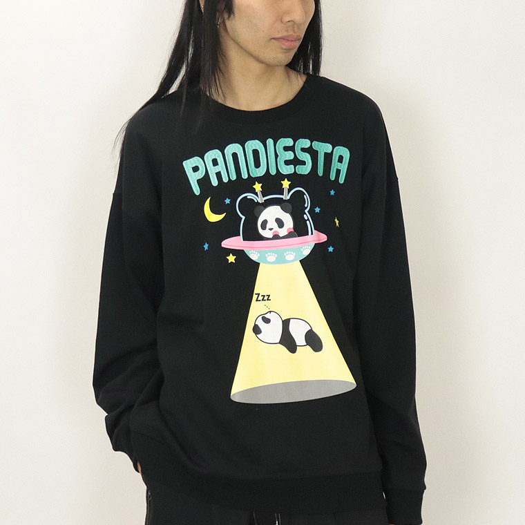 \数量限定20%OFF/【PANDIESTA JAPAN】パンダ星人現る!? BIGシルエットトレーナー