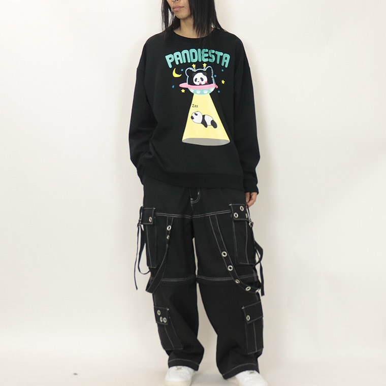\数量限定20%OFF/【PANDIESTA JAPAN】パンダ星人現る!? BIGシルエットトレーナー