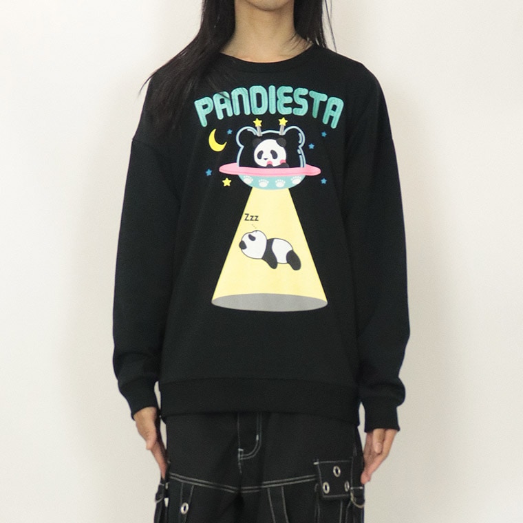 \数量限定20%OFF/【PANDIESTA JAPAN】パンダ星人現る!? BIGシルエットトレーナー