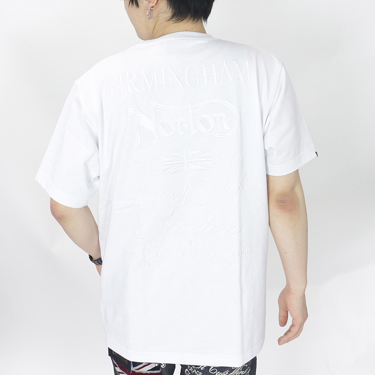【NORTON】シャイニーワントーン刺繍半袖Tシャツ