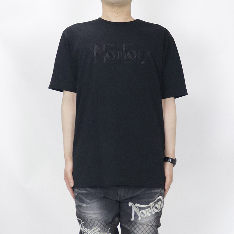 【NORTON】シャイニーワントーン刺繍半袖Tシャツ