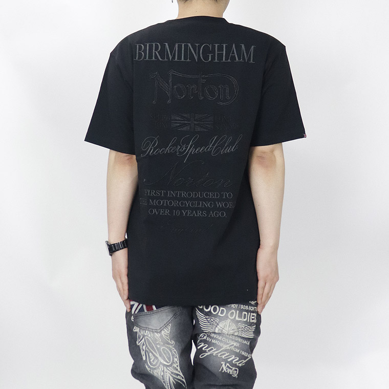 【NORTON】シャイニーワントーン刺繍半袖Tシャツ