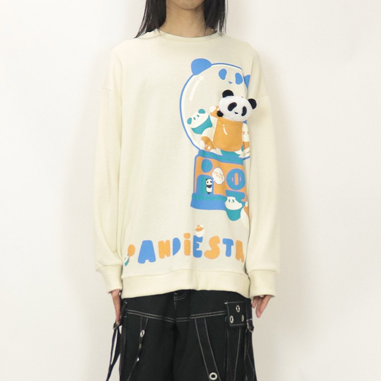 ＼数量限定４５％ＯＦＦ／【PANDIESTA JAPAN】ぬいぐるみ付きカプセルトイBIGシルエットトレーナー