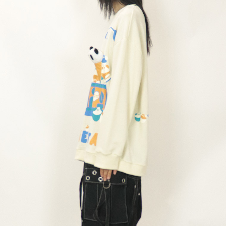 ＼数量限定４５％ＯＦＦ／【PANDIESTA JAPAN】ぬいぐるみ付きカプセルトイBIGシルエットトレーナー