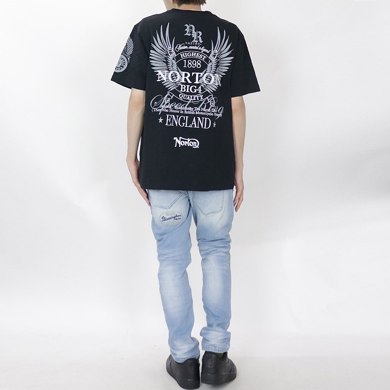 【NORTON】スラブフェザーヘンリーネック半袖Tシャツ