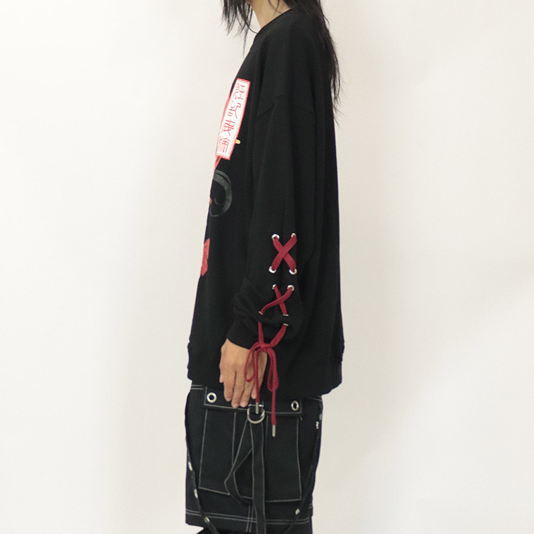 【PSYCHONATION】『寝田ルネコラボ』巫女イラストBIGシルエットトレーナー