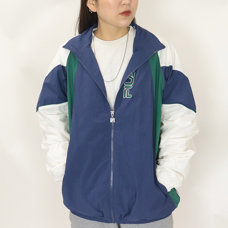 【FILA】配色切替ナイロンジャケット