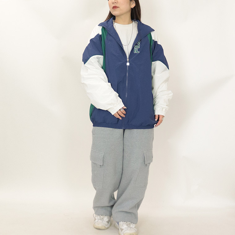 【FILA】配色切替ナイロンジャケット