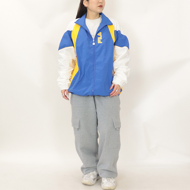 【FILA】配色切替ナイロンジャケット