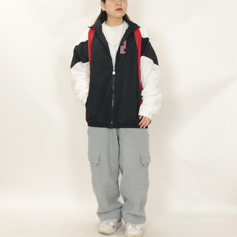 【FILA】配色切替ナイロンジャケット