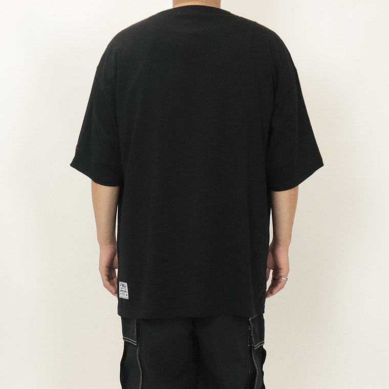 配色ステッチワイドカーゴパンツ