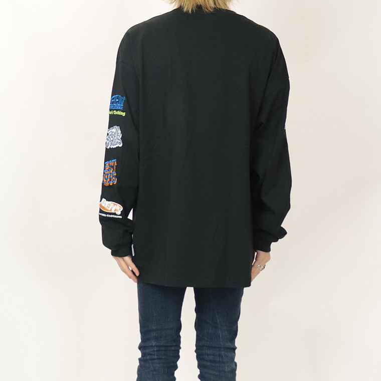冬物売り尽くし40%OFF【BEN DAVISベンデイビス】袖刺繍&ワッペン/長袖Ｔシャツ (ペアルック・アメカジ系)