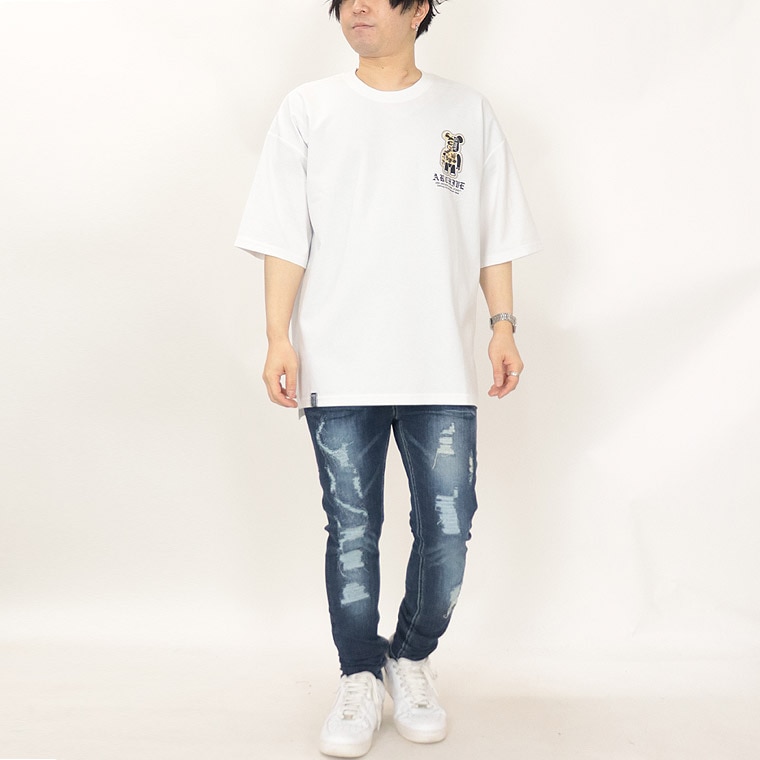 【2ND ARCHIVE】カモフラベアーバックプリント半袖Tシャツ