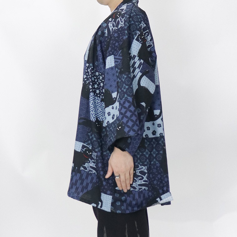 【日本製】アニマルデザイン法被 黒猫