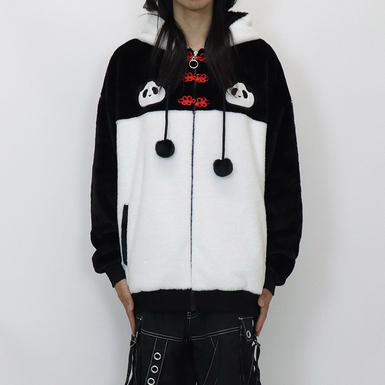 ＼数量限定３０％ＯＦＦ／【PANDIESTA JAPAN】なりきり中華パンダBIGシルエットファーブルゾン