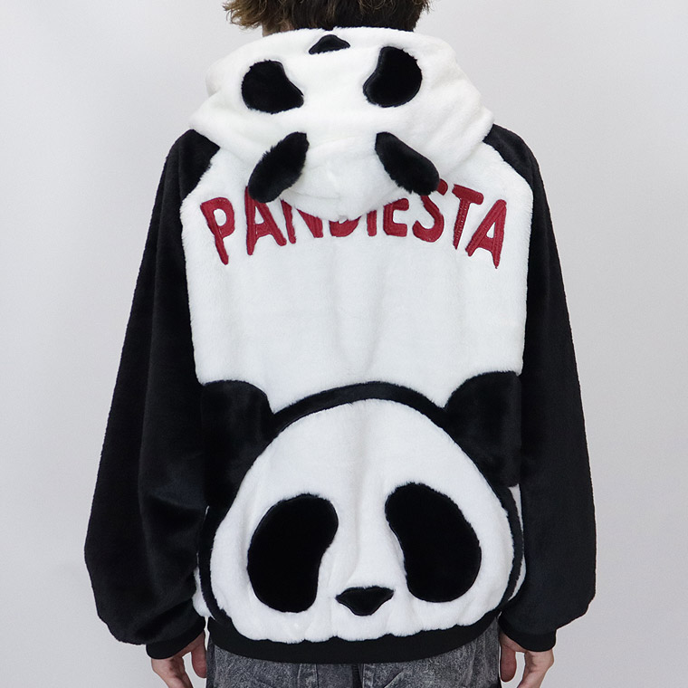 【PANDIESTA】ラグラン切替フェイクファーZIPブルゾン