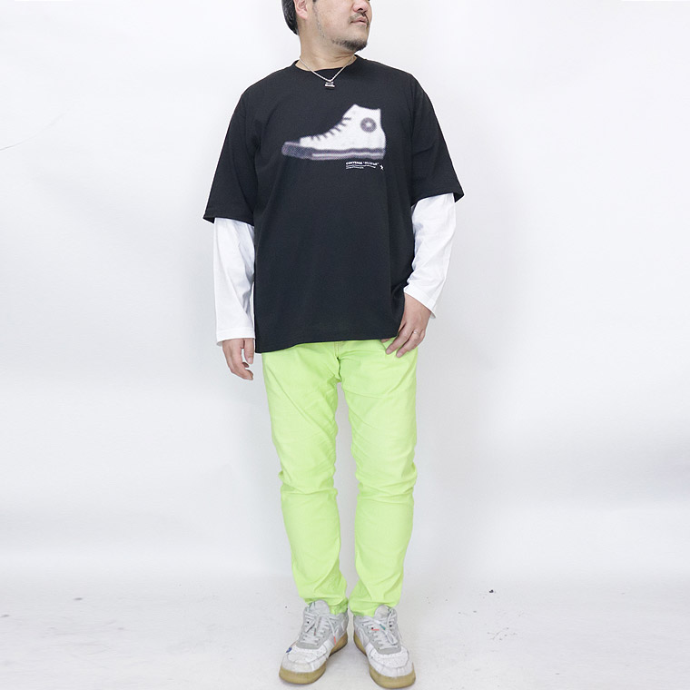 【大きいサイズ】CONVERSE袖レイヤード天竺長袖Ｔシャツ