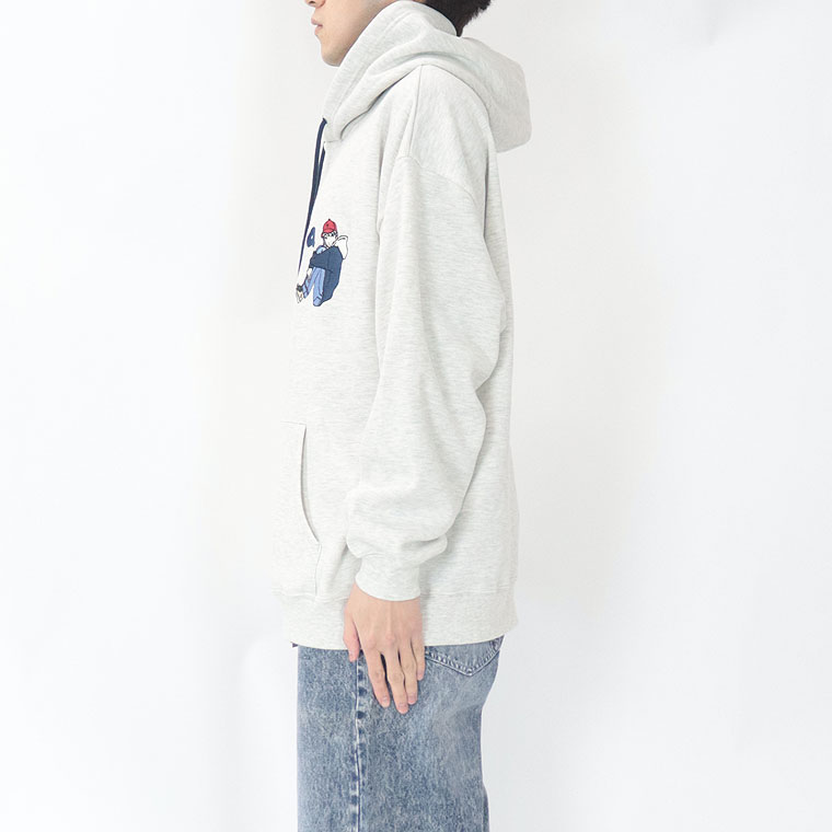 【RED CAP GIRL】裏起毛チェーン刺繍プルパーカー