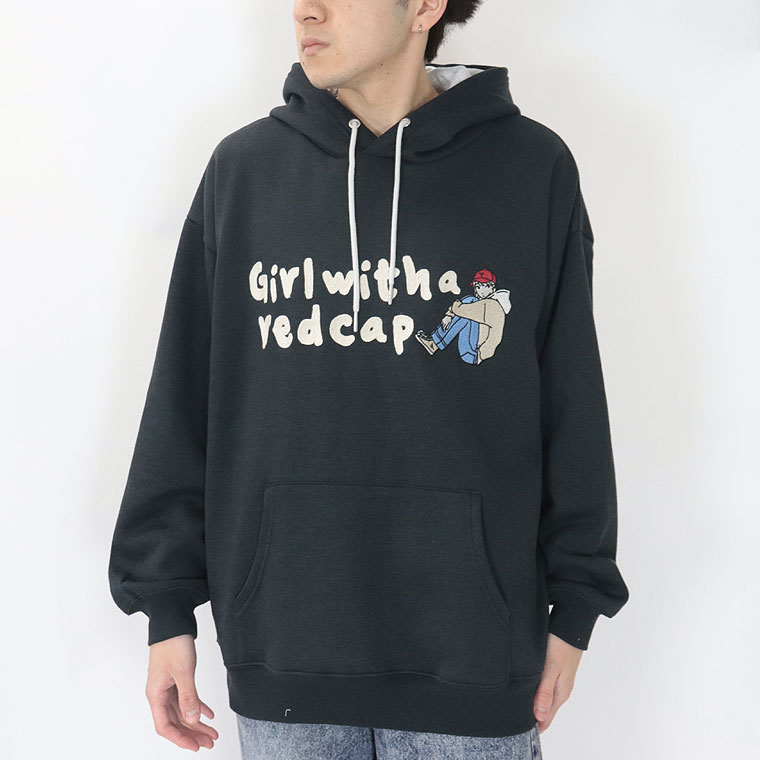 【RED CAP GIRL】裏起毛チェーン刺繍プルパーカー