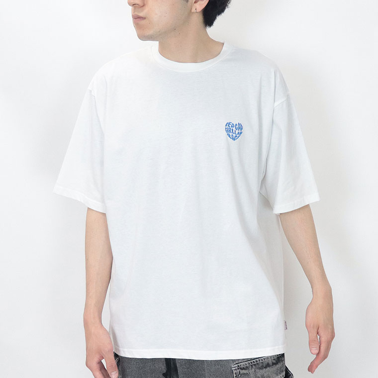 【RED CAP GIRL】天竺バックHeartプリント半袖Tシャツ