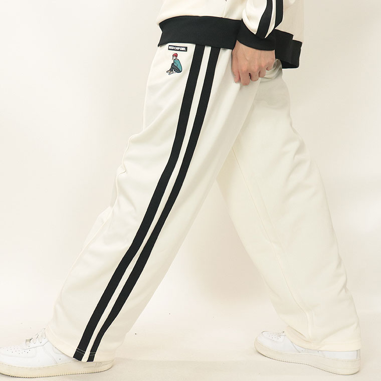 【RED CAP GIRL】フロント刺繍トラックパンツ