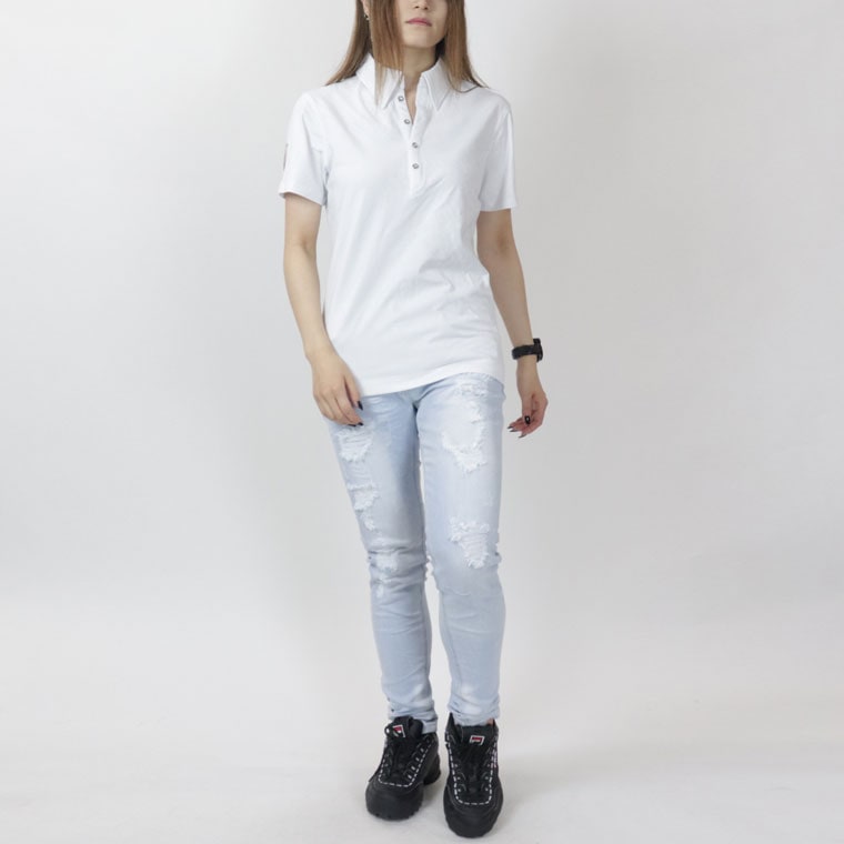 ヴィオラMILANOロゴプリント半袖ポロ