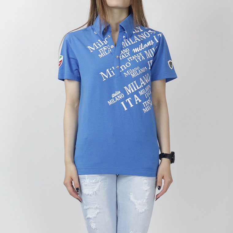 ヴィオラMILANOロゴプリント半袖ポロ