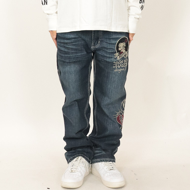 【Ed Hardy×BETTYコラボ】刺繍デニムパンツ