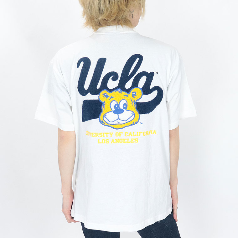 夏物セール２０%OFF【UCLA】半袖Ｔシャツ ジョー顔&ロゴ/サガラ刺繍 (アメカジ・サーフ系)
