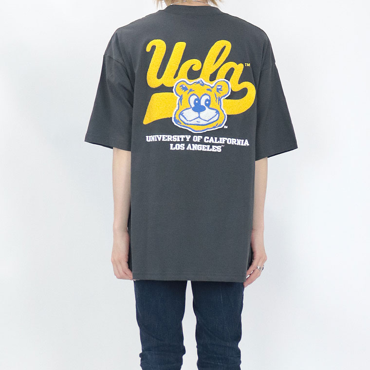 夏物セール２０%OFF【UCLA】半袖Ｔシャツ ジョー顔&ロゴ/サガラ刺繍 (アメカジ・サーフ系)