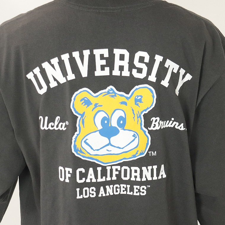 冬物売り尽くし40%OFF【UCLA】ジョー顔ラバープリント長袖Tシャツ(ペアルック・アメカジ系)