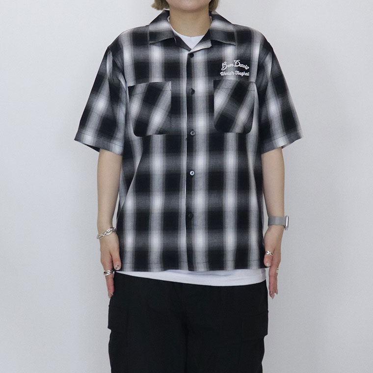 【BEN DAVIS】DRIVE EMB PLAID O/C SHIRT