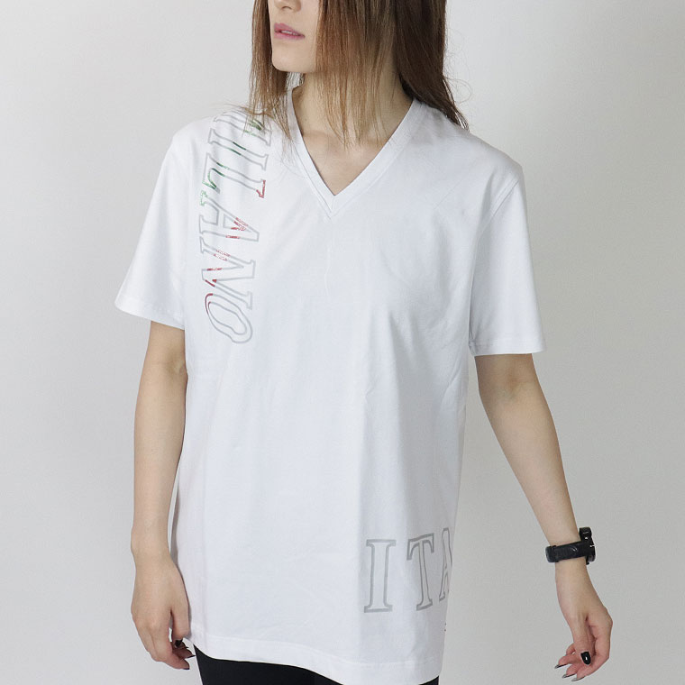 ヴィオラMILANO縦ロゴ半袖Tシャツ