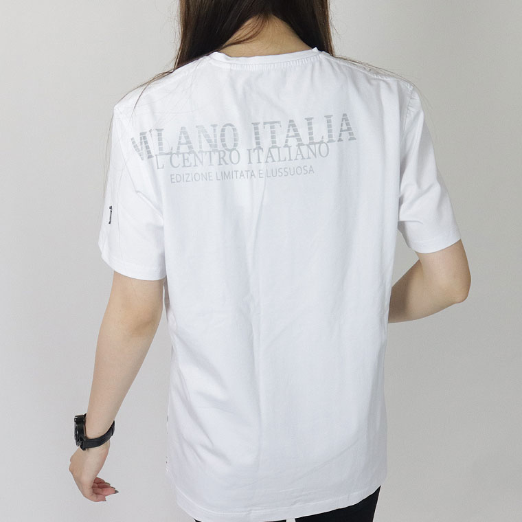 ヴィオラMILANO縦ロゴ半袖Tシャツ