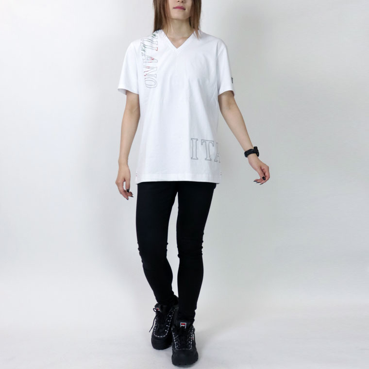 ヴィオラMILANO縦ロゴ半袖Tシャツ
