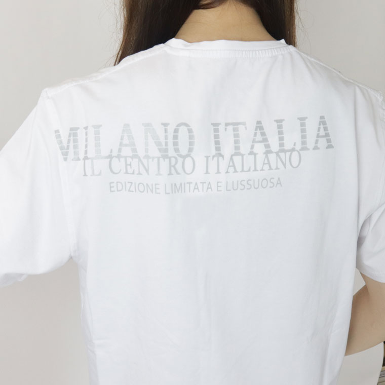 ヴィオラMILANO縦ロゴ半袖Tシャツ