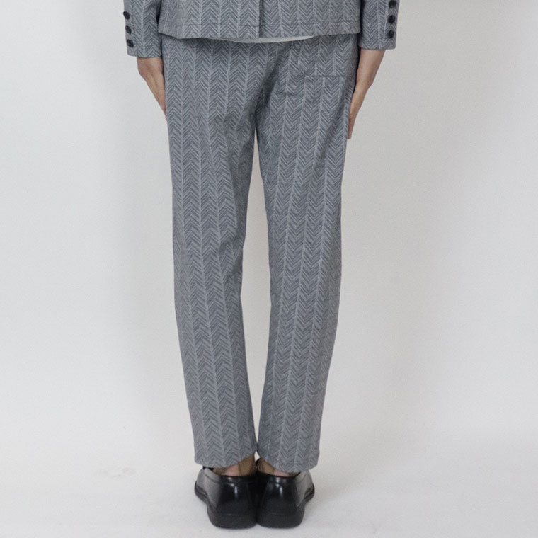 かすれヘリンボーン柄アンクル丈パンツ